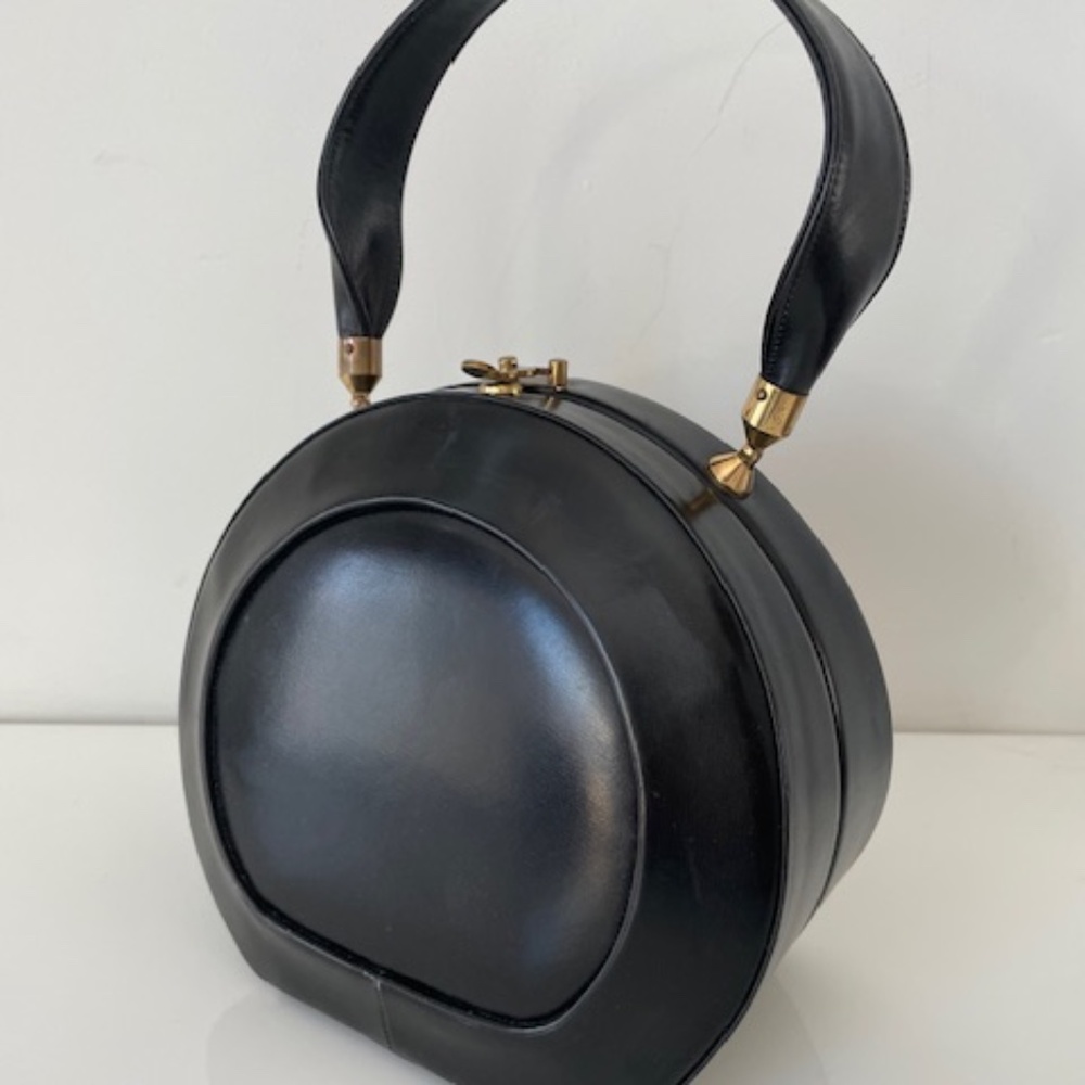 Vintage Structured Round Box Handbag